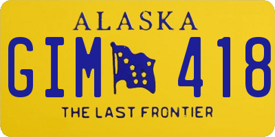 AK license plate GIM418