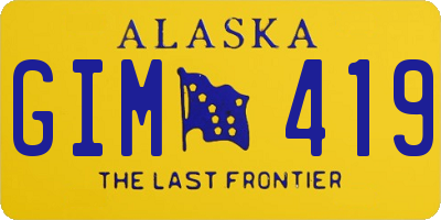 AK license plate GIM419