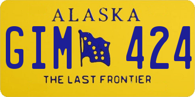 AK license plate GIM424