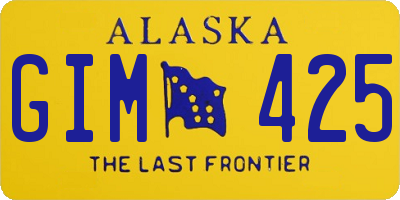 AK license plate GIM425