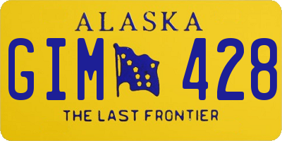 AK license plate GIM428