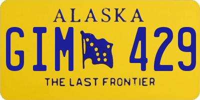 AK license plate GIM429