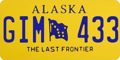 AK license plate GIM433
