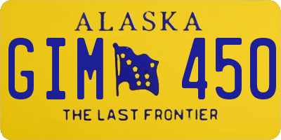 AK license plate GIM450