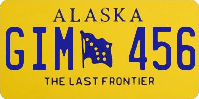 AK license plate GIM456