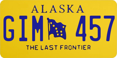 AK license plate GIM457