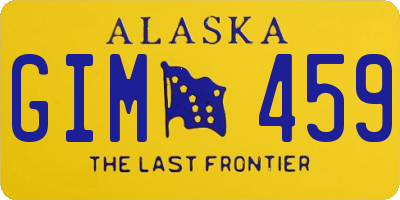 AK license plate GIM459