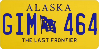 AK license plate GIM464