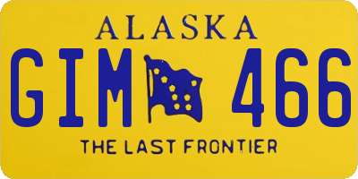 AK license plate GIM466