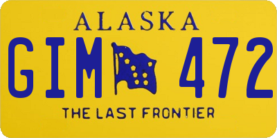 AK license plate GIM472