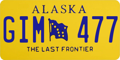 AK license plate GIM477