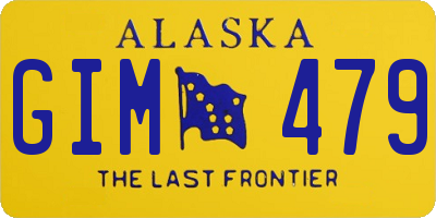 AK license plate GIM479