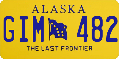 AK license plate GIM482
