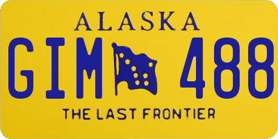 AK license plate GIM488