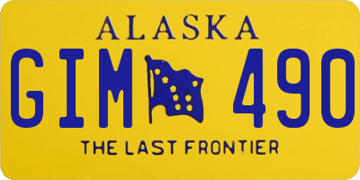 AK license plate GIM490