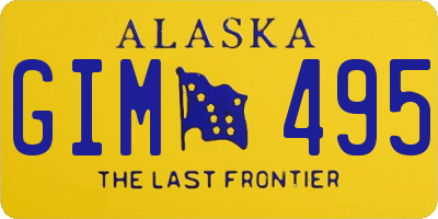 AK license plate GIM495