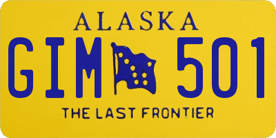 AK license plate GIM501