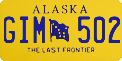 AK license plate GIM502