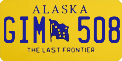 AK license plate GIM508