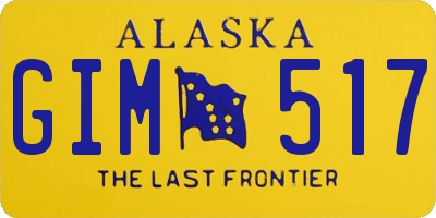AK license plate GIM517