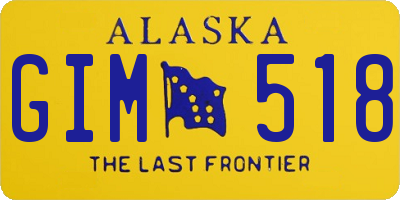 AK license plate GIM518
