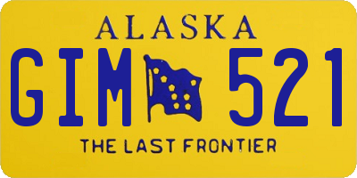 AK license plate GIM521