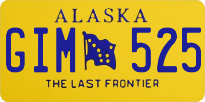 AK license plate GIM525