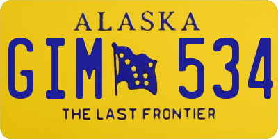 AK license plate GIM534