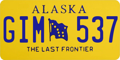 AK license plate GIM537