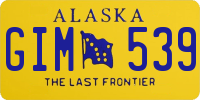 AK license plate GIM539