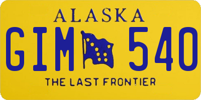 AK license plate GIM540