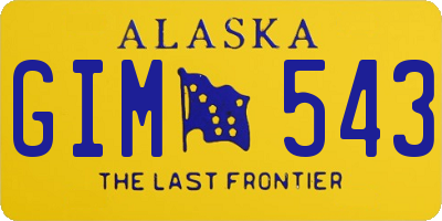 AK license plate GIM543