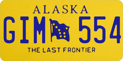 AK license plate GIM554