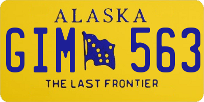 AK license plate GIM563