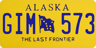 AK license plate GIM573