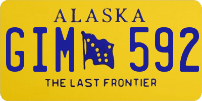 AK license plate GIM592