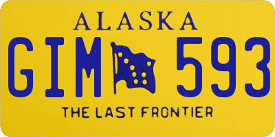 AK license plate GIM593
