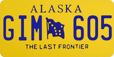 AK license plate GIM605