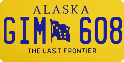 AK license plate GIM608