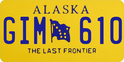 AK license plate GIM610