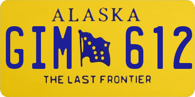 AK license plate GIM612