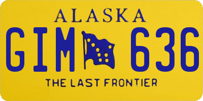 AK license plate GIM636