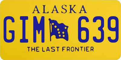 AK license plate GIM639
