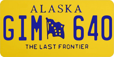 AK license plate GIM640