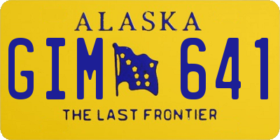 AK license plate GIM641