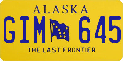 AK license plate GIM645