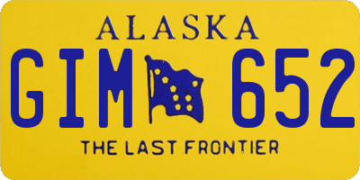 AK license plate GIM652