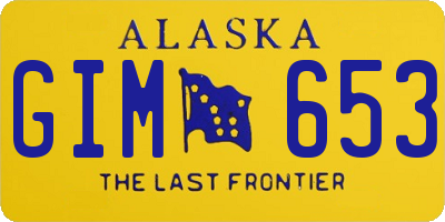 AK license plate GIM653