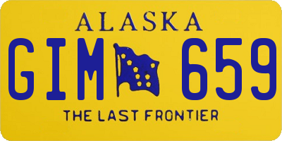AK license plate GIM659