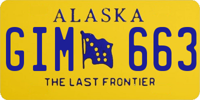 AK license plate GIM663